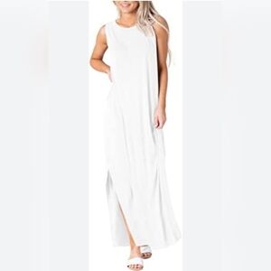 GRECERELLE Women's White Maxi Dress Size 2XL Plus Size.  NWT